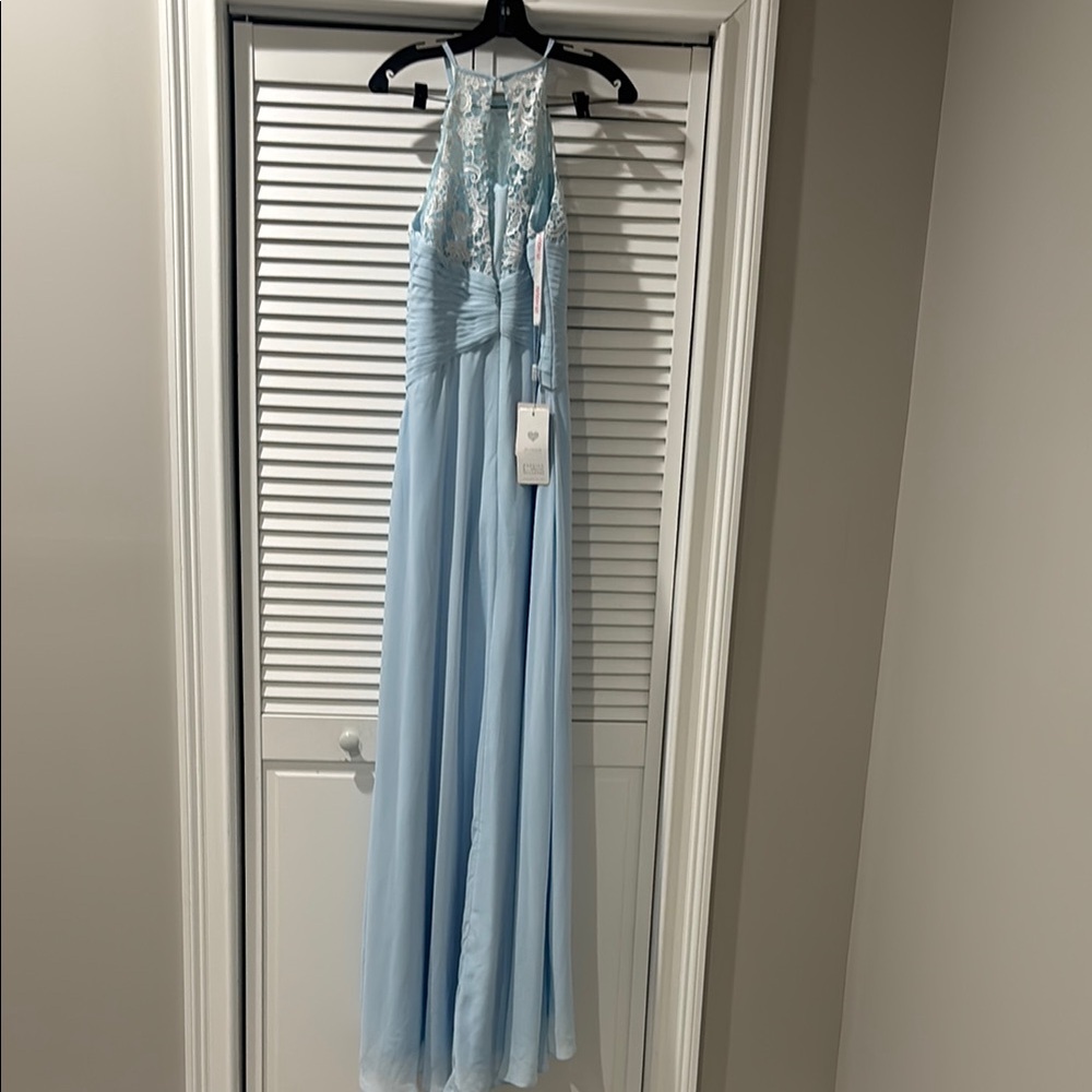 JJs House Light Blue Lace Maxi Dress - Picture 5 of 7